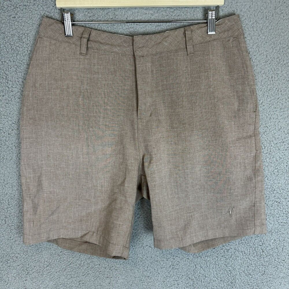 Toes‎ On The Nose Shorts Mens 34 Beige Casual Chino Cotton